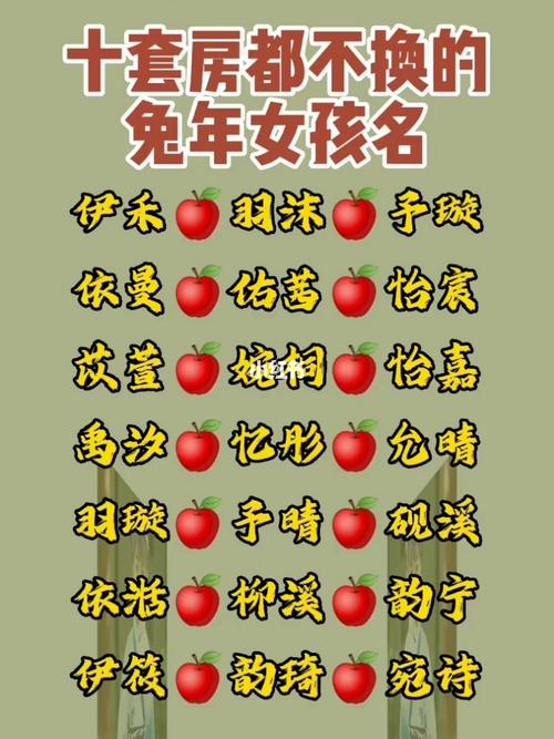 兔年女儿起名指南