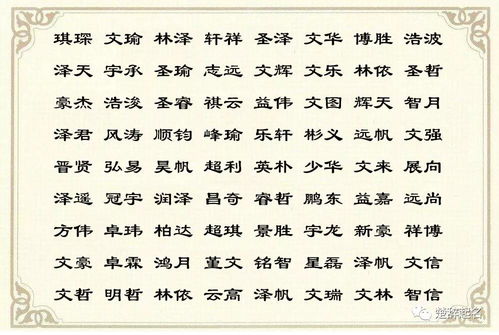田起名男孩名字两字大全