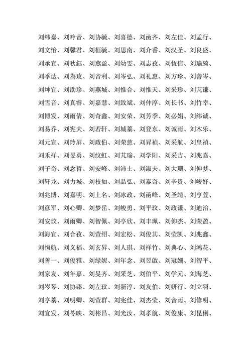 2013年1月2日姓刘男孩起名